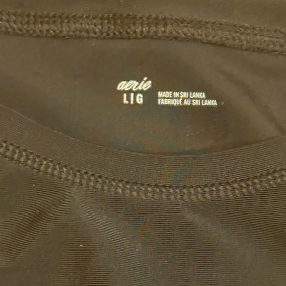 Aerie NWT Black Long Sleeve Women's Athletic Top Black Size L - Picture 6 of 7